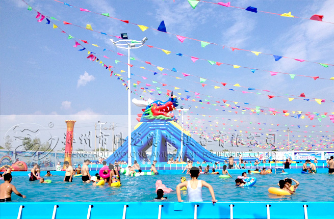 充氣水滑梯體驗好玩的滑道夏季水樂園趣味充氣大滑梯