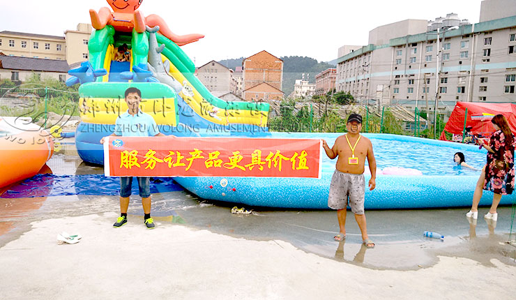 章魚嬉水樂園 趣味的夏季小型滑梯戲水設備 兒童嬉水樂園
