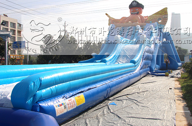 海上大滑梯_充氣水上樂園,海盜主題水樂園_支架游泳池_充氣游泳池_支架水池_動漫水世界_鄭州市臥龍游樂設備有限公